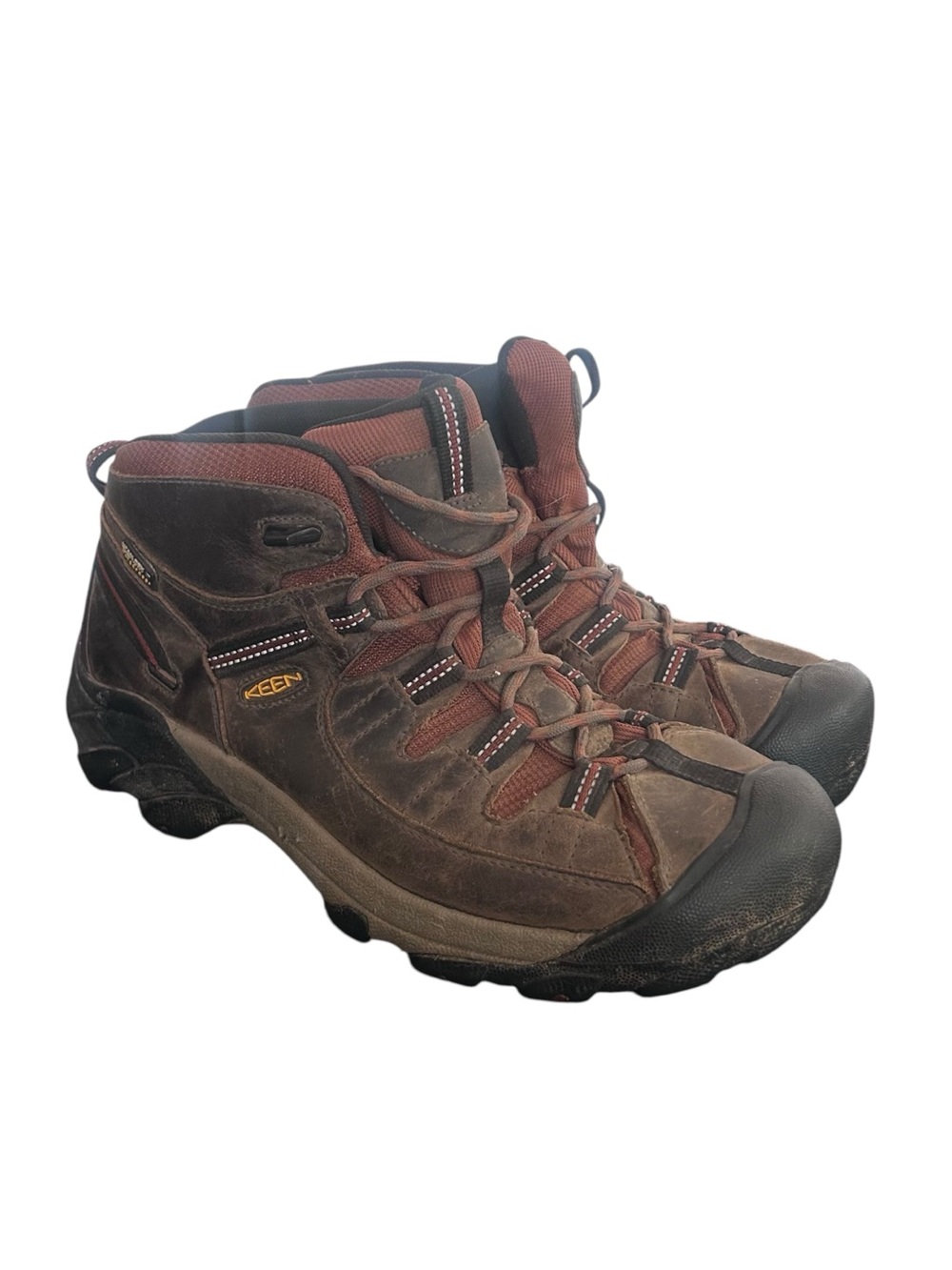 KEEN Men’s Targhee II Mid Waterproof Hiking Boots Raven Tortoise Size 10.5